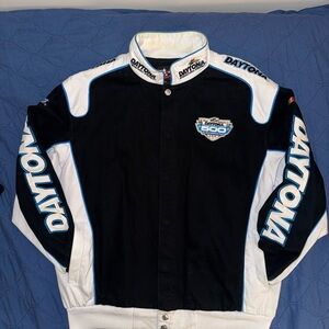 Daytona 500 Black and White Racing Jacket